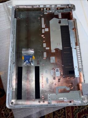 Laptop Bottom Case Replacement - Silver with Copper Interior Shielding
